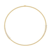 4.20 Carat Round Shape Lab Created Moissanite Graduated Tennis Necklace