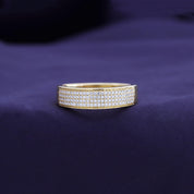 4 Row Men's Wedding Band Ring