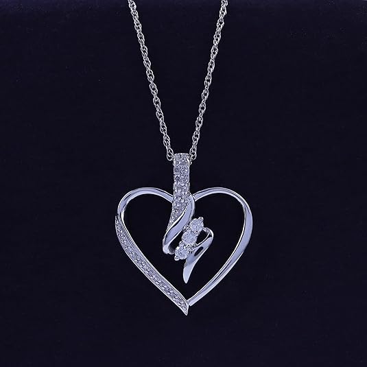 Sparkling Lab Grown Diamond Heart Pendant Necklace