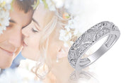 Lab Created Moissanite Wedding Band Ring for Women