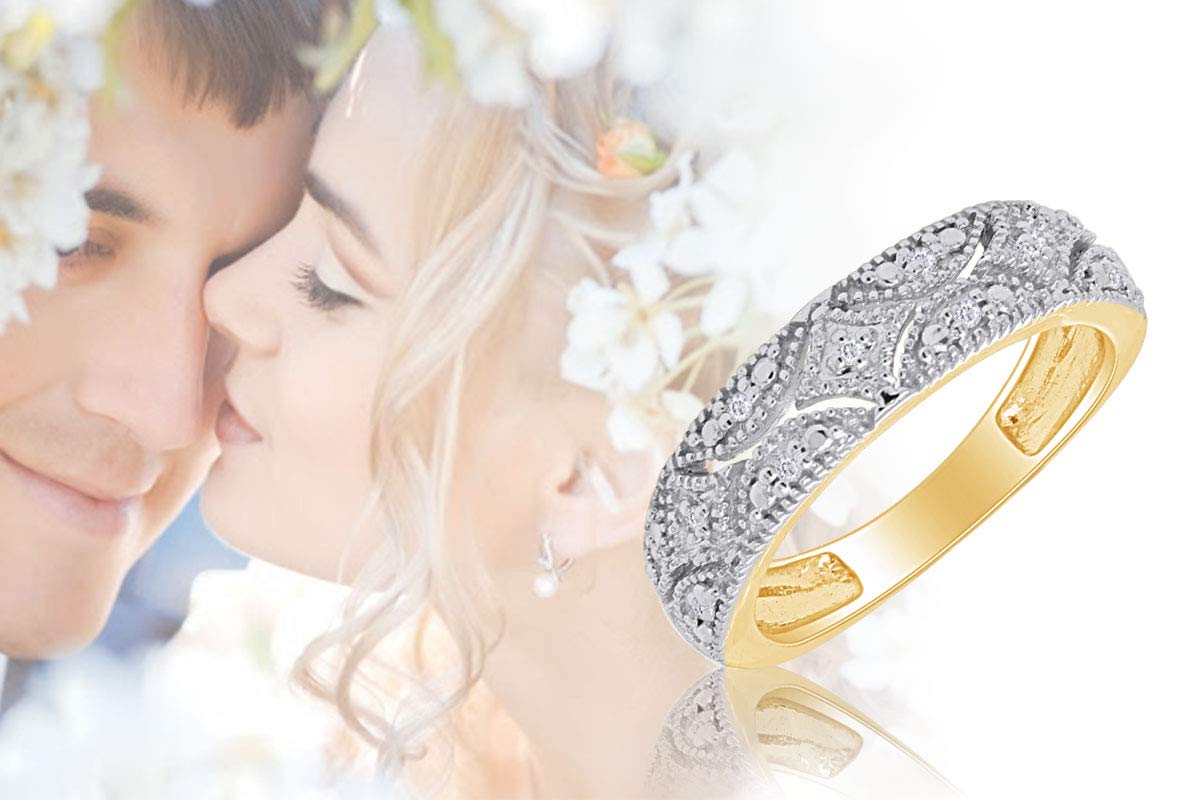 Lab Created Moissanite Wedding Band Ring for Women