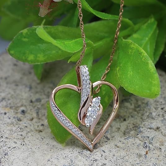 Sparkling Lab Grown Diamond Heart Pendant Necklace