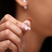 Pear & Round-Shaped Add-On Cubic Zirconia Earrings