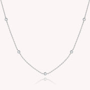 Five Stone Station Moissanite Diamond Necklace