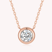 Bezel Set Solitaire Diamond Necklace