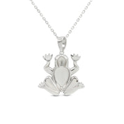 Abalone Shell Animal (Starfish, Dolphin, Seahorse, Frog, Dragonfly, Whale Tail, Turtle) Pendant Necklace In 14K White Gold Over Sterling Silver 14K Gold Over Sterling Silver