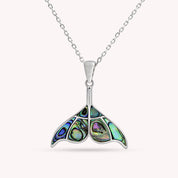 Abalone Shell Animal (Starfish, Dolphin, Seahorse, Frog, Dragonfly, Whale Tail, Turtle) Pendant Necklace In 14K White Gold Over Sterling Silver 14K Gold Over Sterling Silver