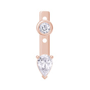 Pear & Round-Shaped Add-On Cubic Zirconia Earrings