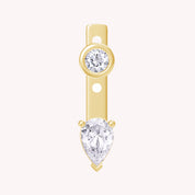 Pear & Round-Shaped Add-On Cubic Zirconia Earrings