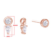 Pear Shape Add on Moissanite Stud Earrings