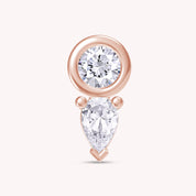 Pear Shape Add on Moissanite Stud Earrings