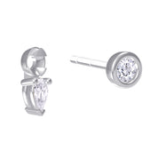 Pear Shape Add on Moissanite Stud Earrings