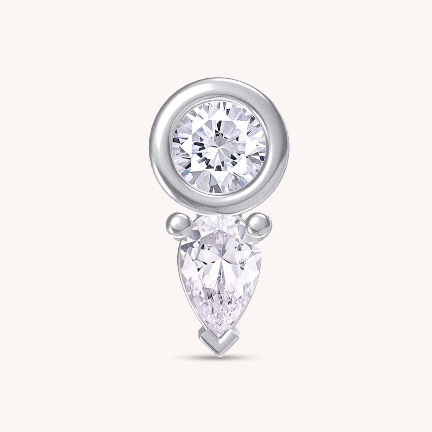 Pear Shape Add on Moissanite Stud Earrings