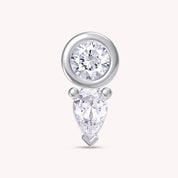 Pear Shape Add on Moissanite Stud Earrings