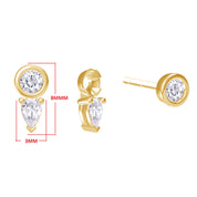 Pear Shape Add on Moissanite Stud Earrings