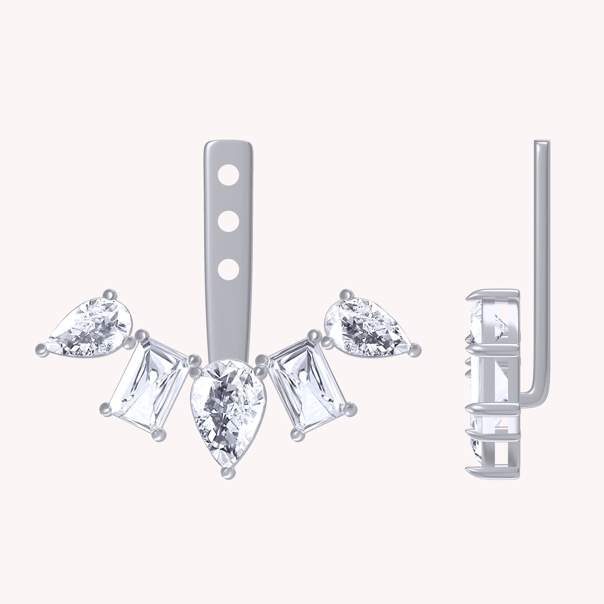 Multi Shaped Add-On Lab-Grown Diamond Earrings