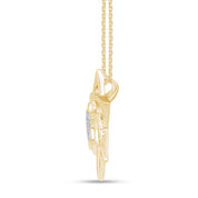 14K Solid Gold Star of David Pendant Necklace
