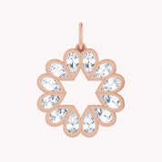 Heart Dainty Pear Cut Moissanite Charm Pendant Without Chain