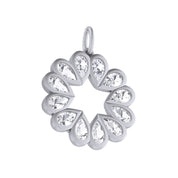 Heart Dainty Pear Cut Moissanite Charm Pendant Without Chain