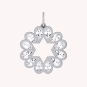 Heart Dainty Pear Cut Moissanite Charm Pendant Without Chain