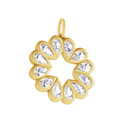 Heart Dainty Pear Cut Moissanite Charm Pendant Without Chain