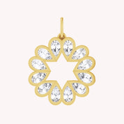 Heart Dainty Pear Cut Moissanite Charm Pendant Without Chain