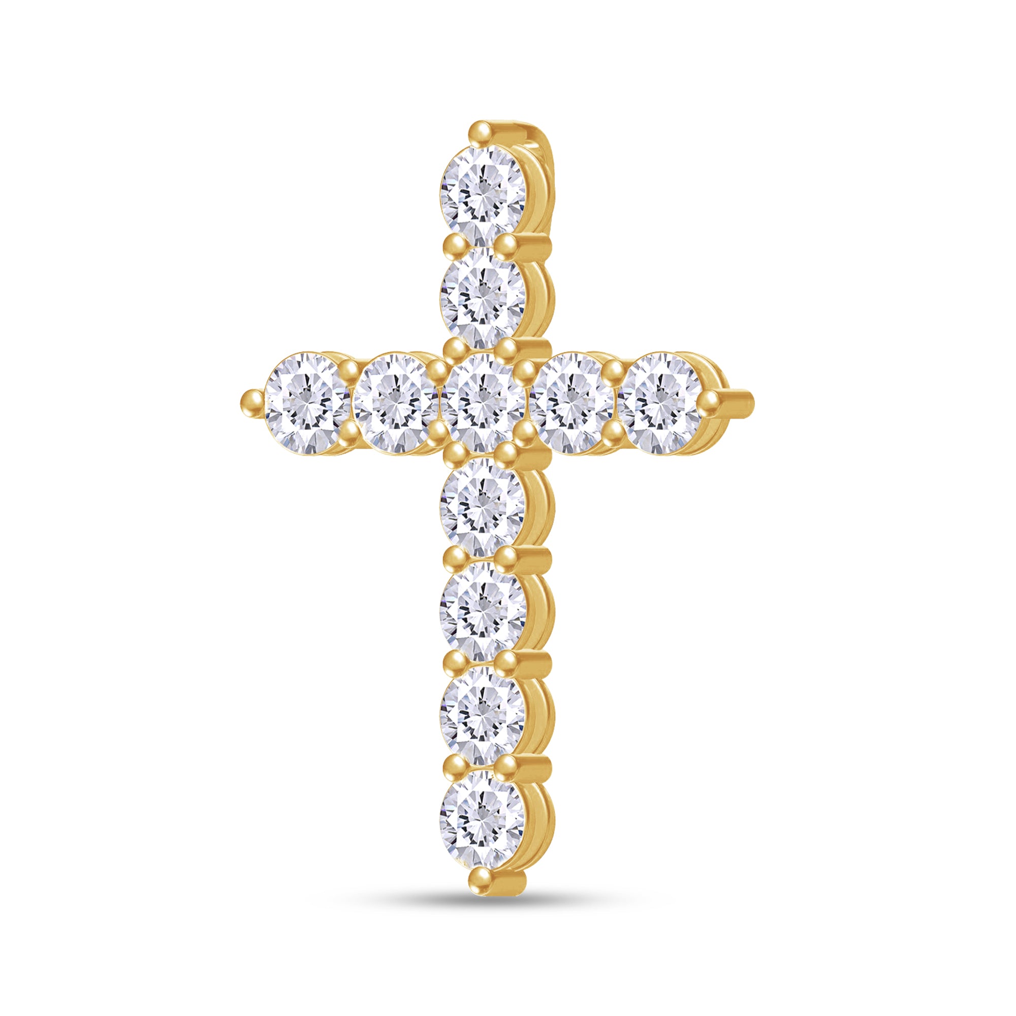 Cross Pendant In Lab Created Moissanite