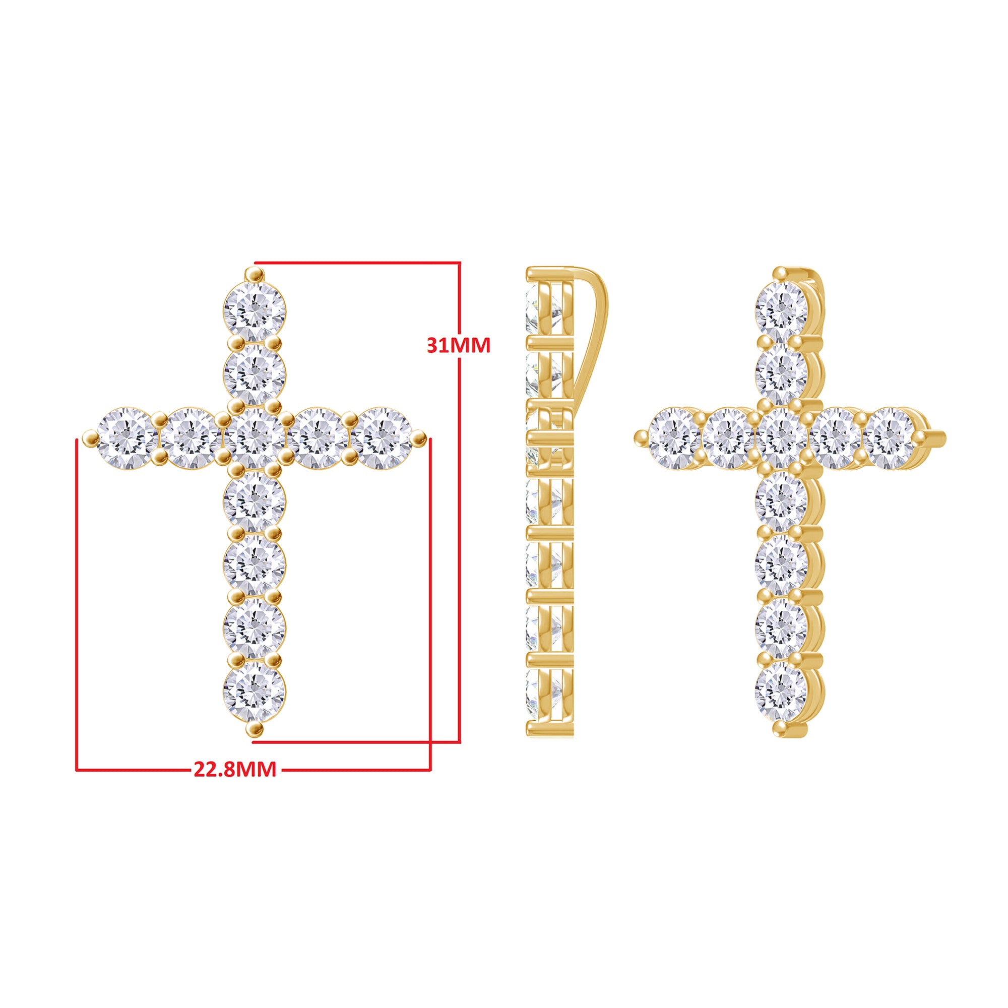 Cross Pendant in Lab Grown Diamond