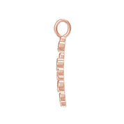 Personalized Initial Letter " E" Charm Pendant Without Chain In Lab Created Moissanite