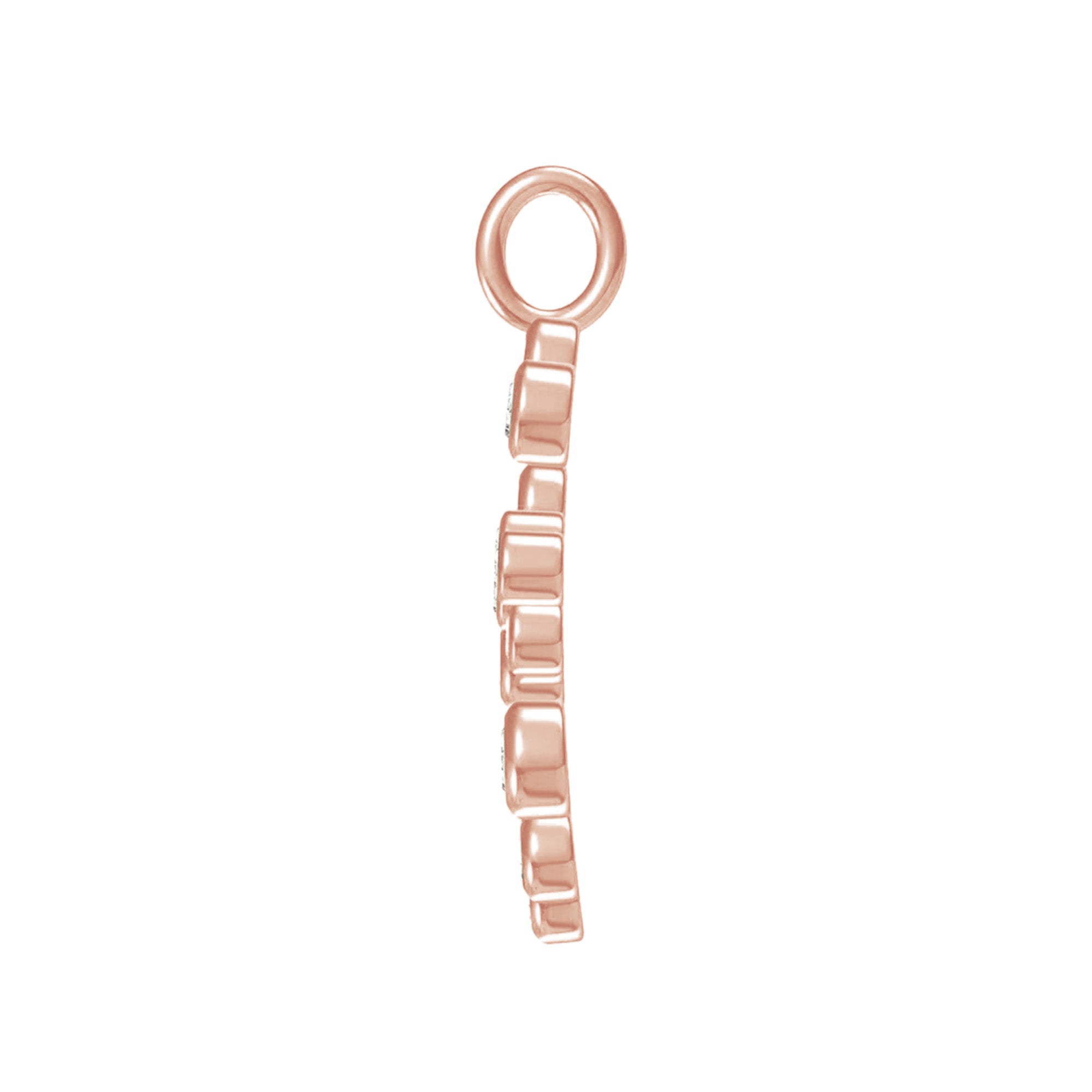 Personalized Initial Letter " E" Charm Pendant Without Chain In Lab Created Moissanite