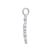 Personalized Initial Letter " E" Charm Pendant Without Chain In Lab Created Moissanite