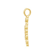 Personalized Initial Letter " E" Charm Pendant Without Chain In Lab Created Moissanite