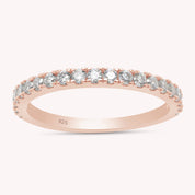 2/5 Carat Lab Created Moissanite Half Eternity Band Ring