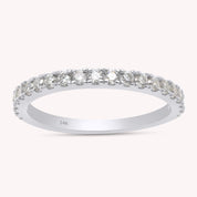 2/5 Carat Lab Created Moissanite Half Eternity Band Ring