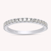 2/5 Carat Lab Created Moissanite Half Eternity Band Ring