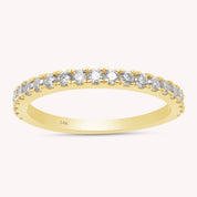 2/5 Carat Lab Created Moissanite Half Eternity Band Ring