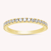 2/5 Carat Lab Created Moissanite Half Eternity Band Ring