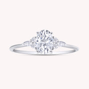 Oval, Marquise and Round Cut Cubic Zirconia Solitaire Engagement Ring for Women