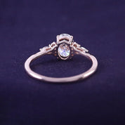 Oval, Marquise and Round Cut Cubic Zirconia Solitaire Engagement Ring for Women