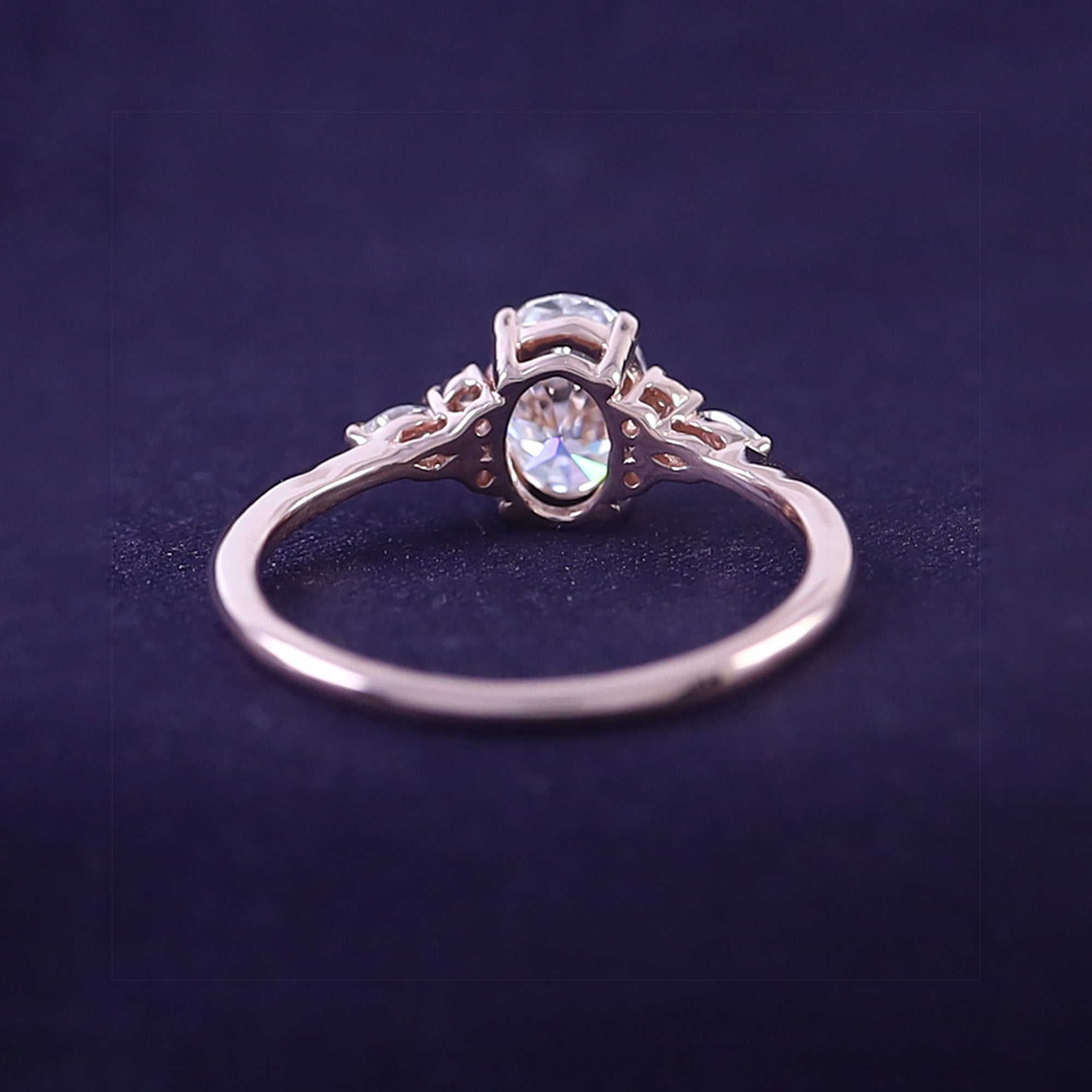 Oval, Marquise and Round Cut Cubic Zirconia Solitaire Engagement Ring for Women