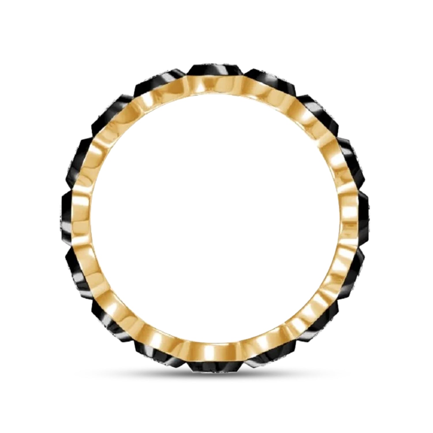 Two Tone Eternity Oval Cut Lab Grown Diamond Promise Ring