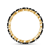 Two Tone Eternity Oval Cut Lab Grown Diamond Promise Ring