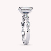 Emerald Cut Solitaire Lab Grown Diamond Engagement Ring