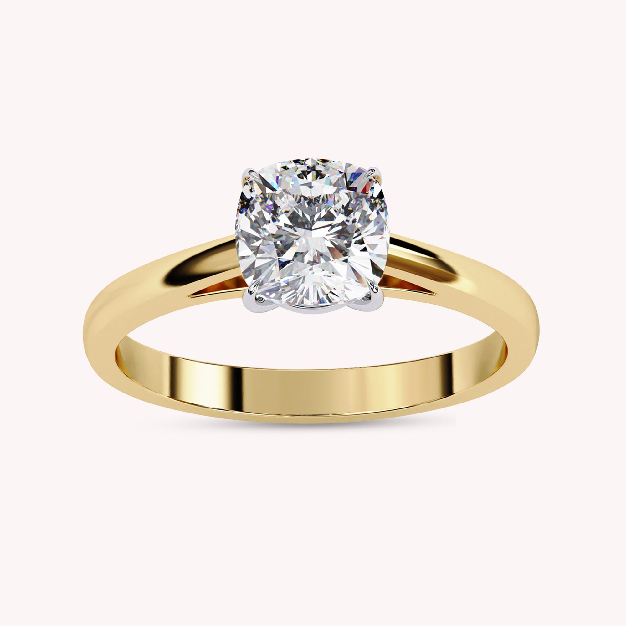 Cushion Solitaire Lab Grown Diamond Promise Rings – AFFY