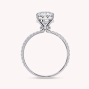 Cushion Cut Hidden Halo Lab Grown Diamond Engagement Ring