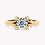 Aida Round Cut Solitaire Lab Grown Diamond Engagement Ring