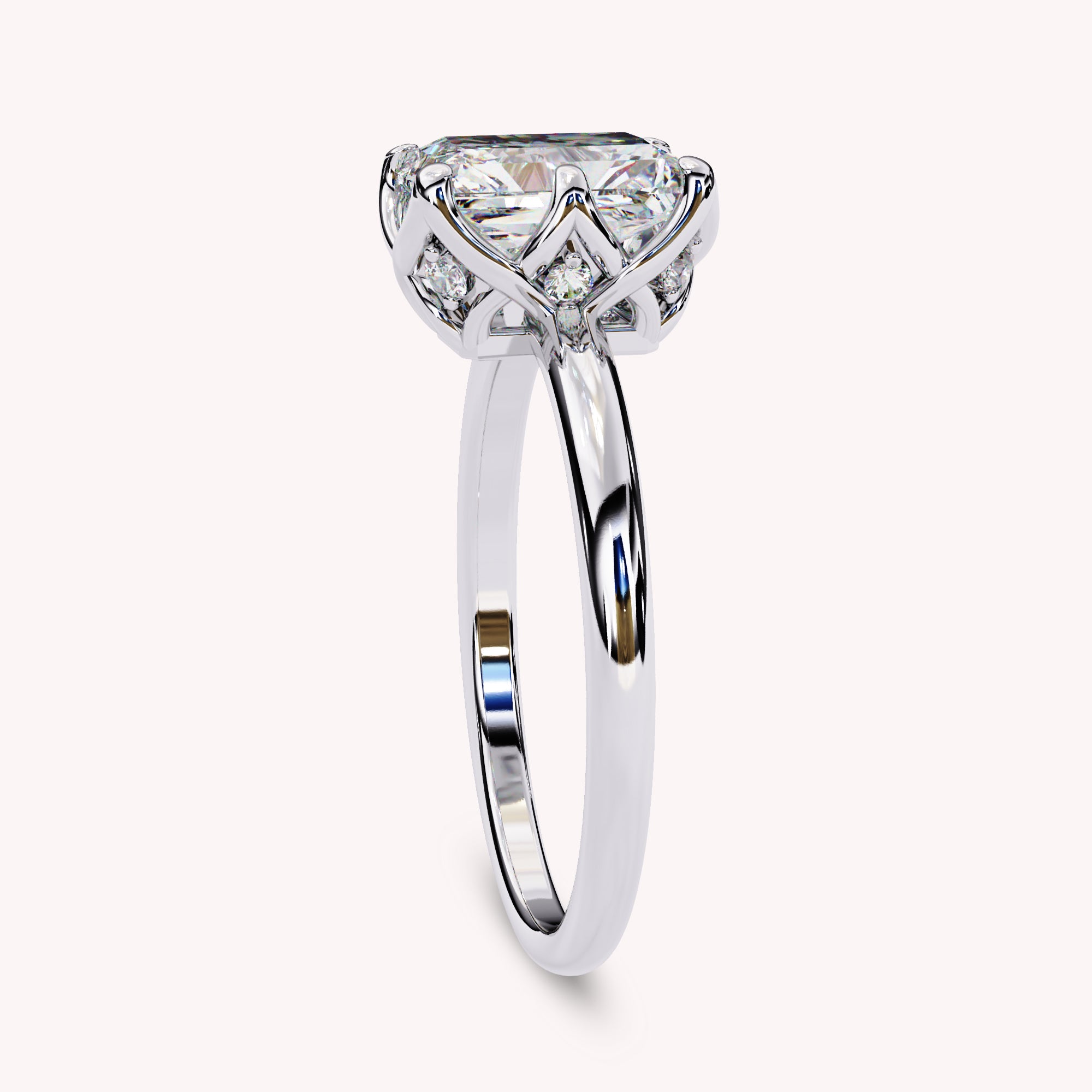 Auara 6-Prong Radiant Cut Lab Grown Diamond Engagement Ring