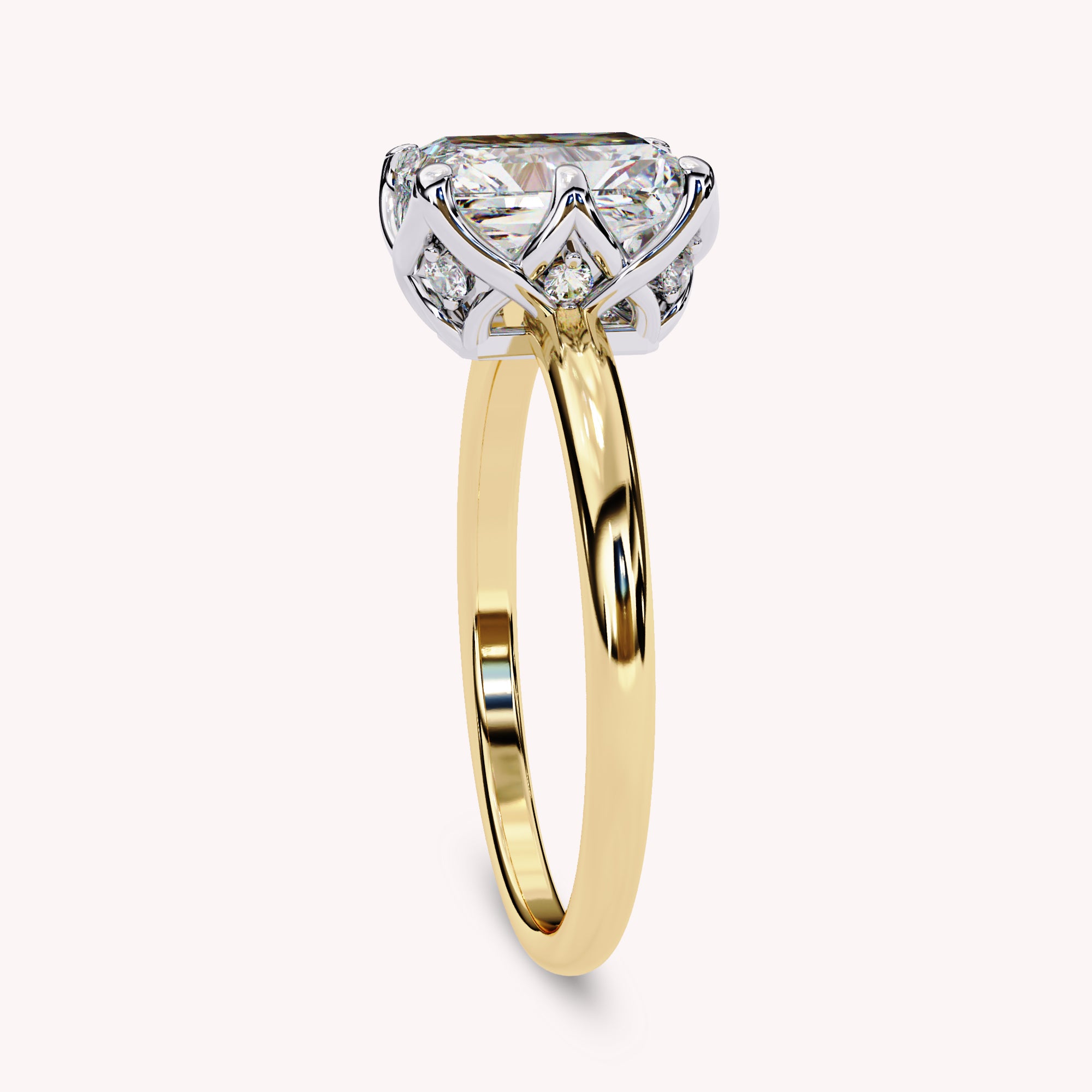 Auara 6-Prong Radiant Cut Lab Grown Diamond Engagement Ring