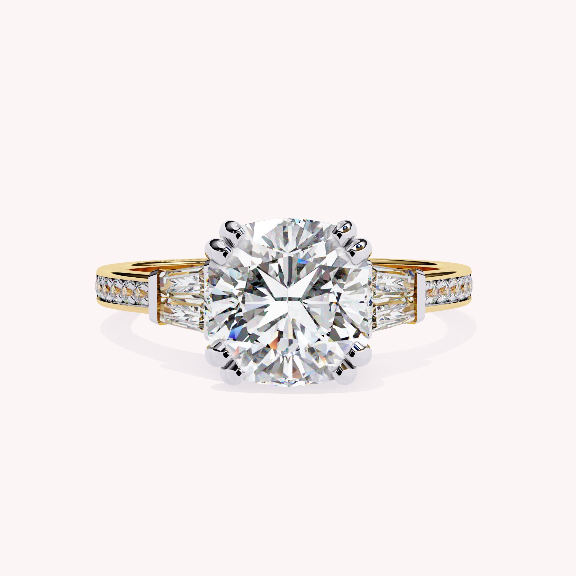 Briar Cushion Cut Lab Grown Diamond Engagement Ring