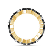 Heart Shape Lab Created Moissanite Two Tone Full Eternity Ring